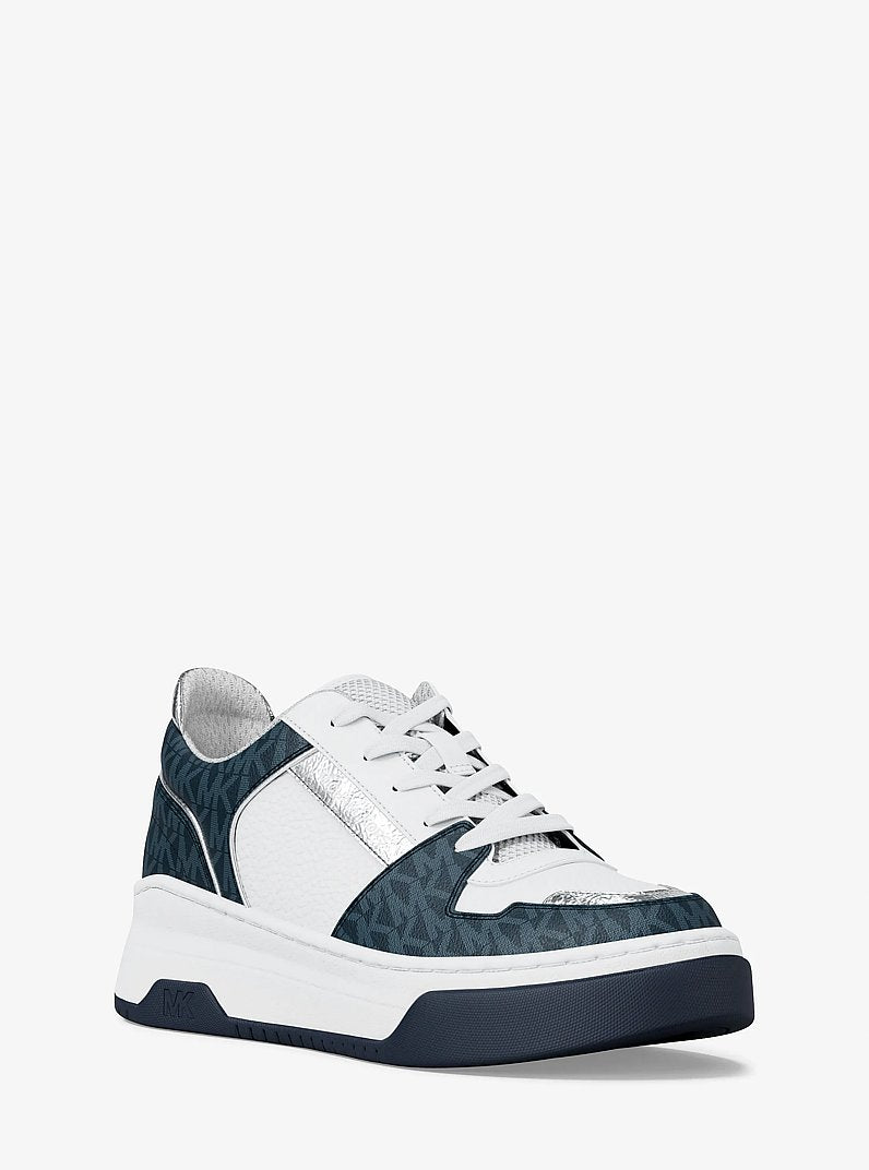 Michael Kors Lexi Mixed-Media Sneaker ADMIRAL