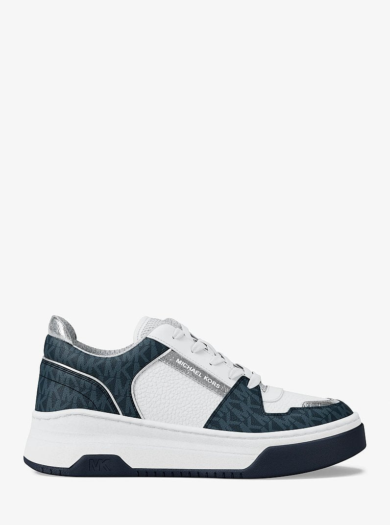 Michael Kors Lexi Mixed-Media Sneaker ADMIRAL