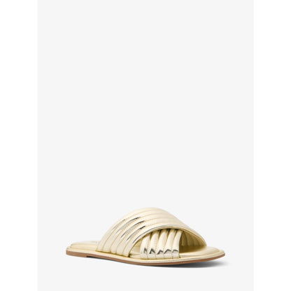 Michael Kors Portia Metallic Slide Sandal