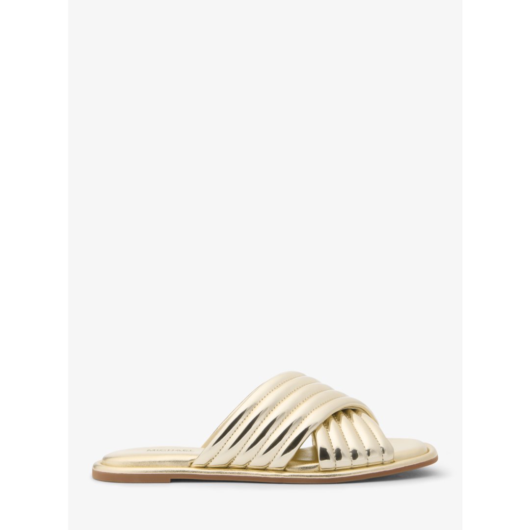 Michael Kors Portia Metallic Slide Sandal
