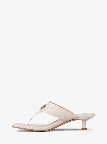 Michael Kors Anneka Patent Thong Sandal LT CREAM