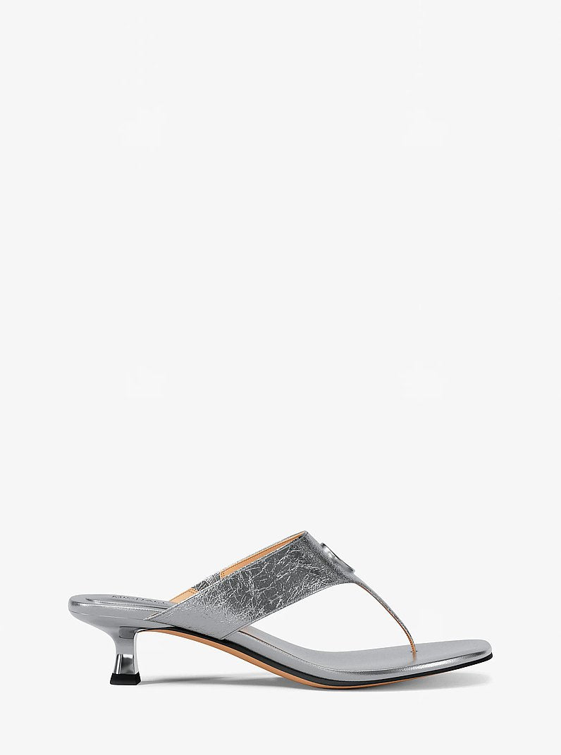 Michael Kors Anneka Metallic Thong Sandal SILVER
