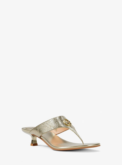 Michael Kors Anneka Metallic Thong Sandal PALE GOLD
