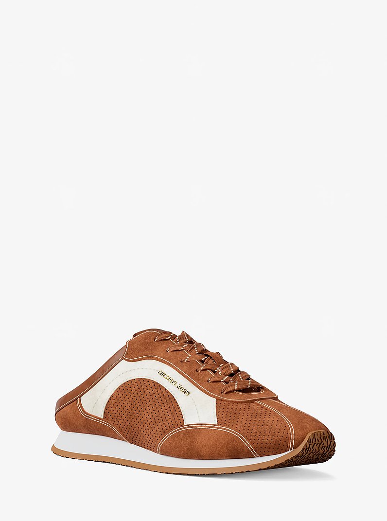 Michael Kors Avi Suede Slip-On Sneaker LUGGAGE