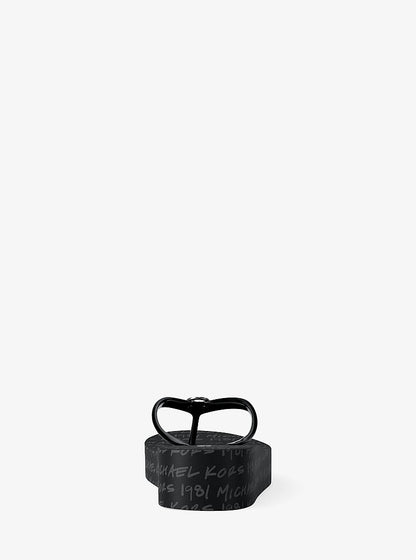 Michael Kors Bedford Logo Flip Flop BLACK