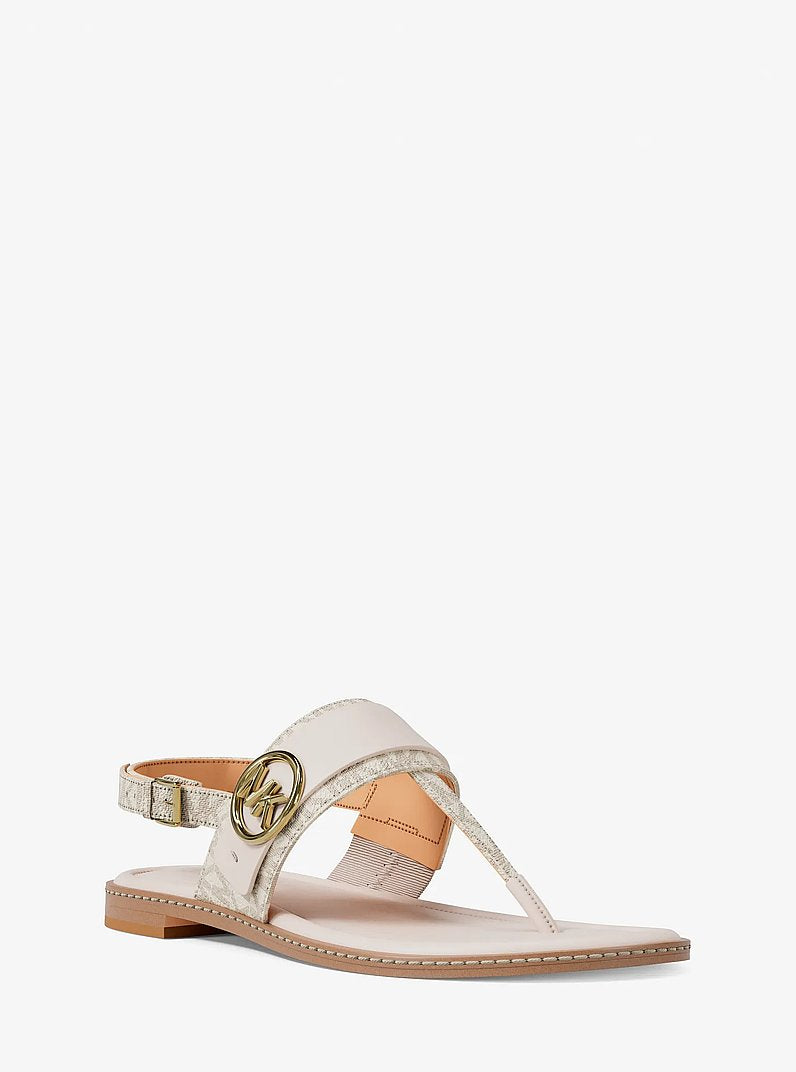 Michael Kors Carmen Signature Logo Sandal VANILLA