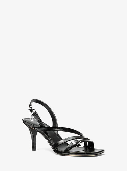 Michael Kors Yvette Crackled Sandal BLACK