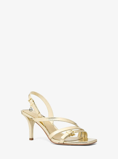 Michael Kors Yvette Metallic Sandal PALE GOLD