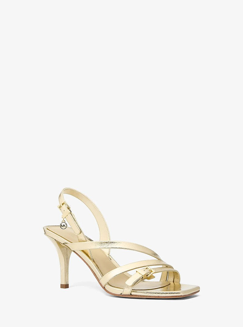 Michael Kors Yvette Metallic Sandal PALE GOLD