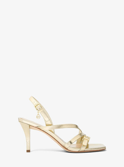 Michael Kors Yvette Metallic Sandal PALE GOLD