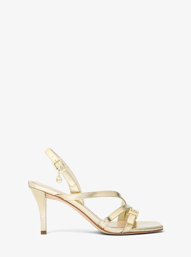 Michael Kors Yvette Metallic Sandal PALE GOLD
