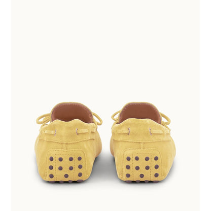 Tods Gommino Driving Shoes In Suede Light Amber Mens