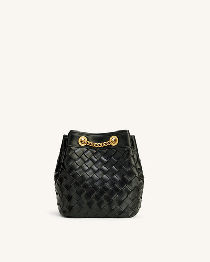 Jw Pei Yara Hand Woven Bucket Bag Black