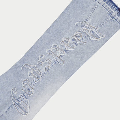 Godspeed Og Logo Flared Denim Stitched (Blue)