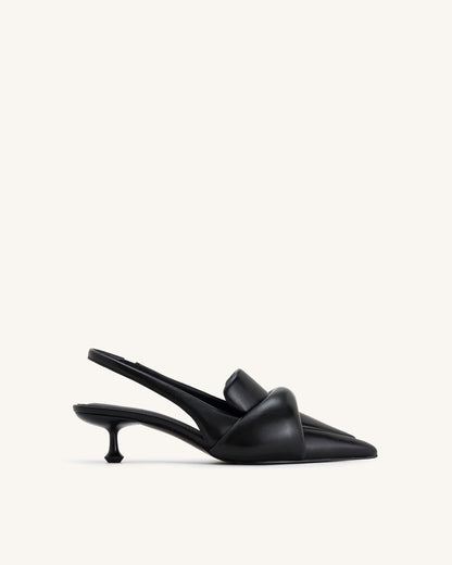 Jw Pei Carla Soft Padded Kitten Heel Pumps Black