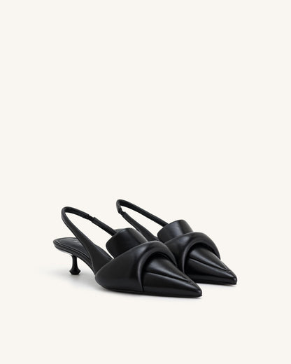 Jw Pei Carla Soft Padded Kitten Heel Pumps Black