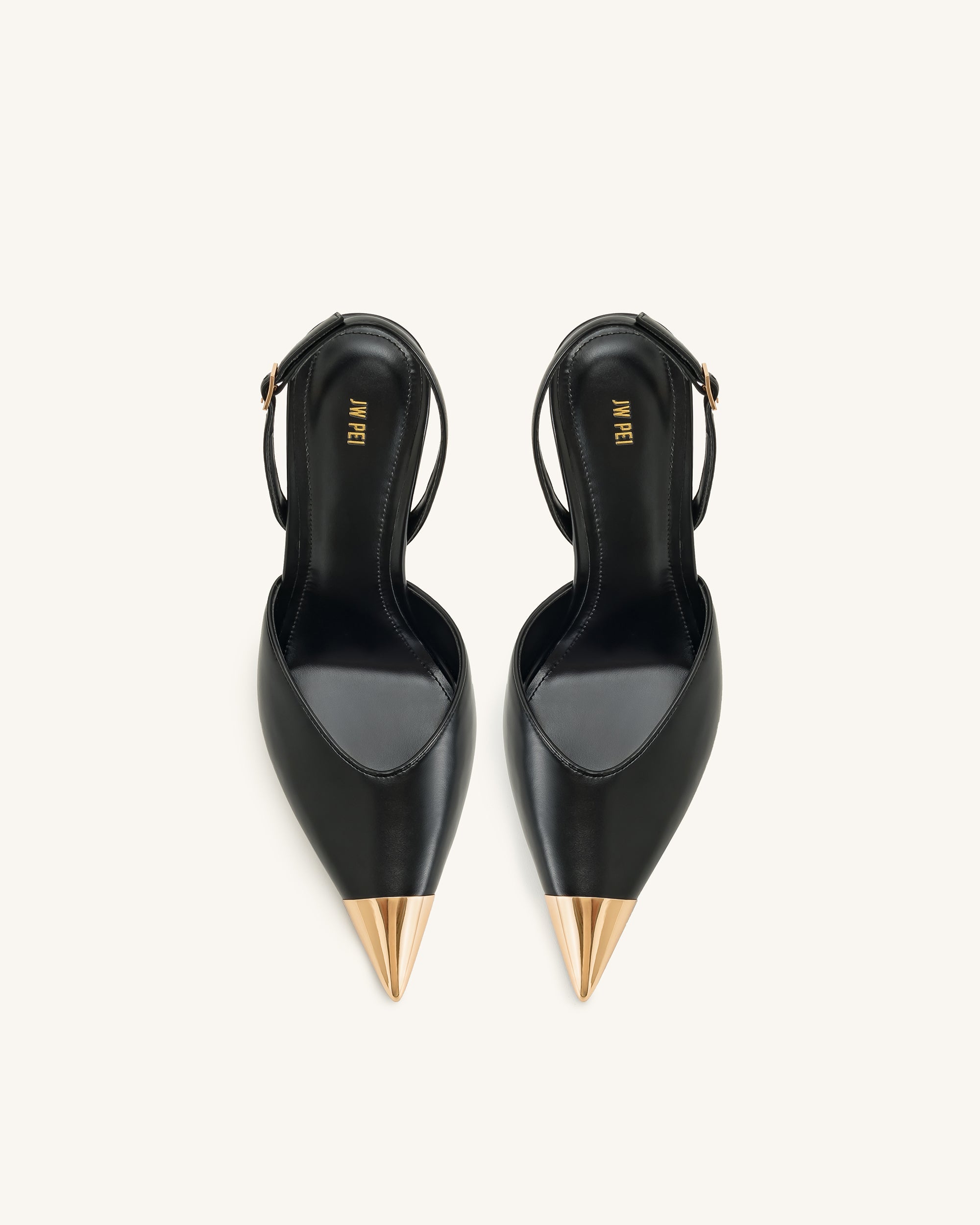 Jw Pei Savannah Gold Tipped Slingback Pumps Black