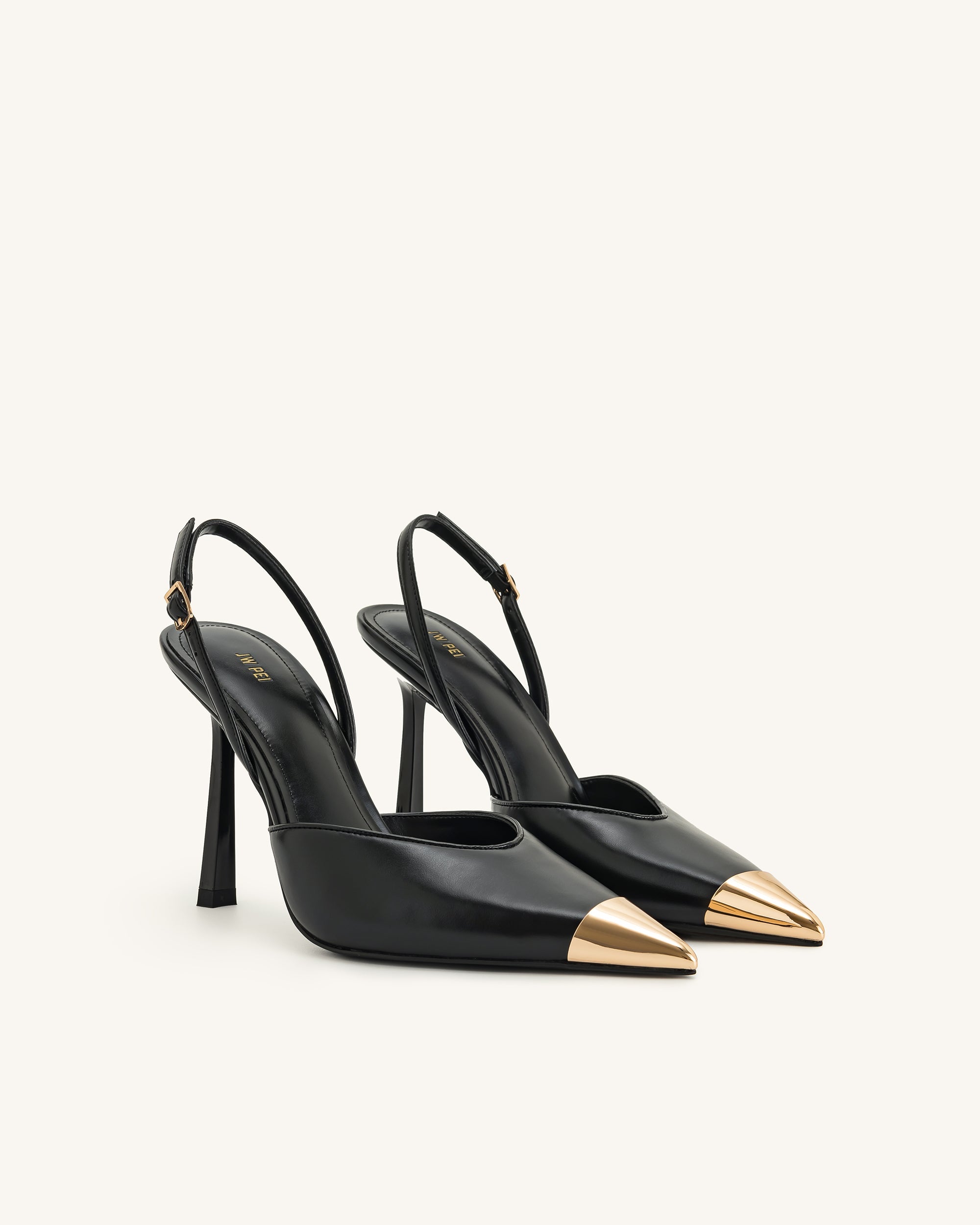 Jw Pei Savannah Gold Tipped Slingback Pumps Black