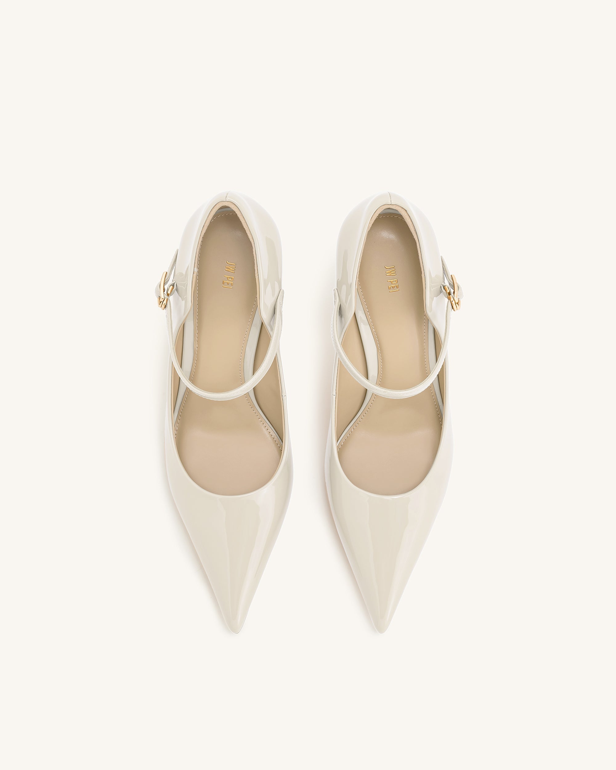 Jw Pei Thalina Patent Leather Pumps Beige