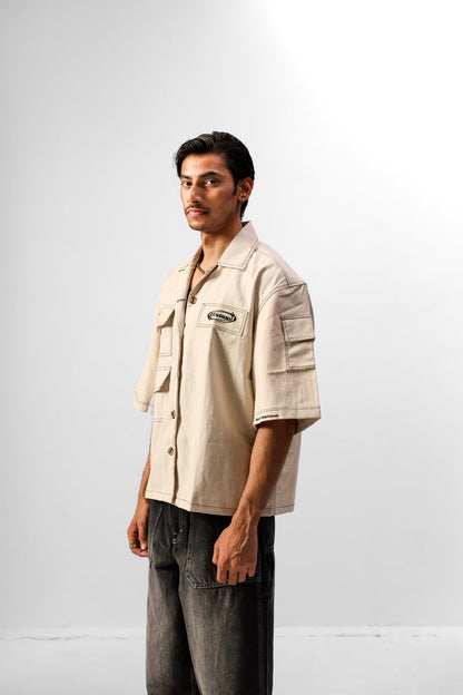 MOMENTOS LINEN BOWLING SHIRT