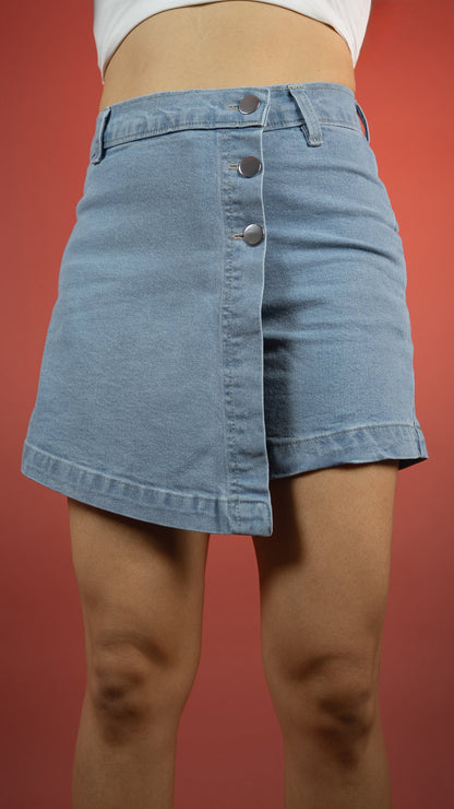 BLUE DENIM WOMEN'S SKORT