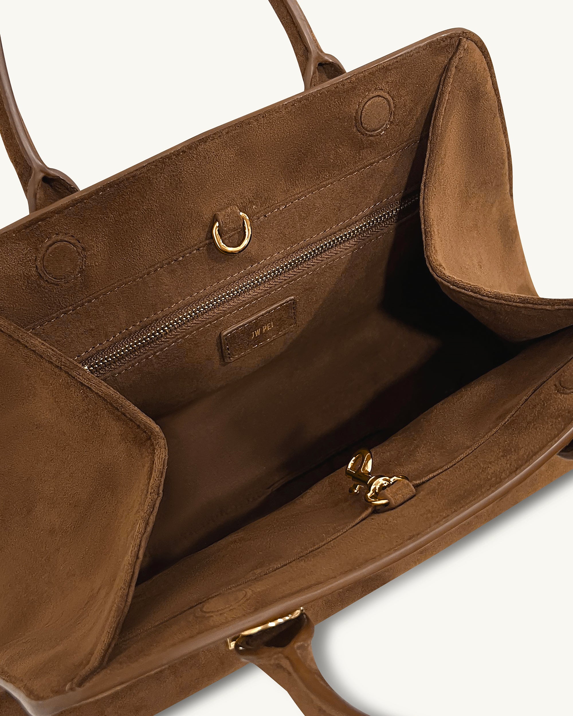Jw Pei Lara Faux Suede Tote Bag Brown