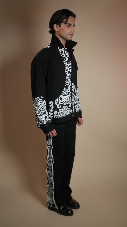PATCHWORK DENIM BLACK MEN'S JACKET [50/50 LIMITED EDITION]