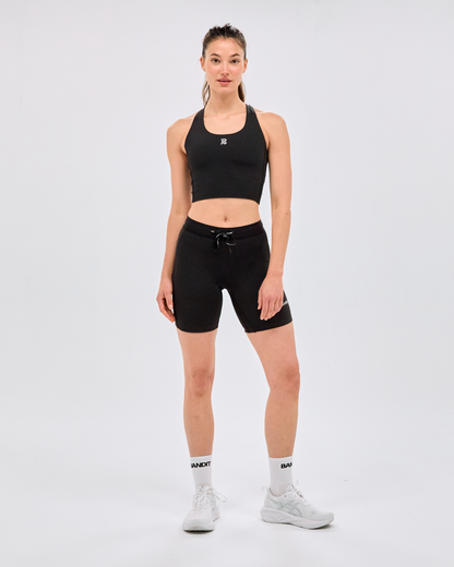 Bandit Stamina Scoop Neck Race Crop Black