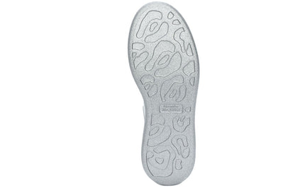Alexander McQueen Oversized White Silver Glitter Sole (Women's)