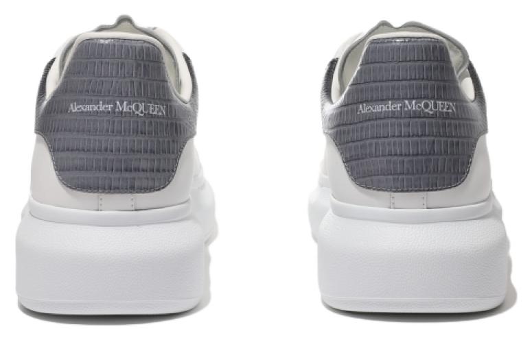 Alexander McQueen Oversized White Black Silver Croc