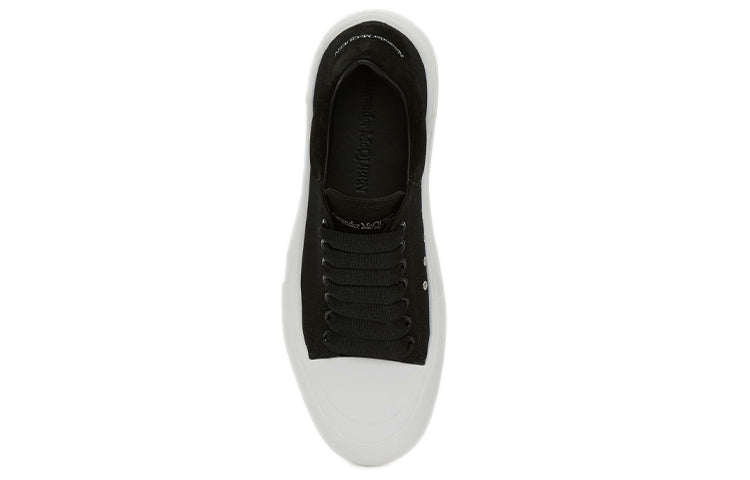 Alexander McQueen Deck Skate Plimsoll Lace-Up Black (Women's)