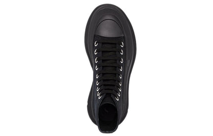 Alexander McQueen Tread Slick Lace Up Boot Black (Women's)