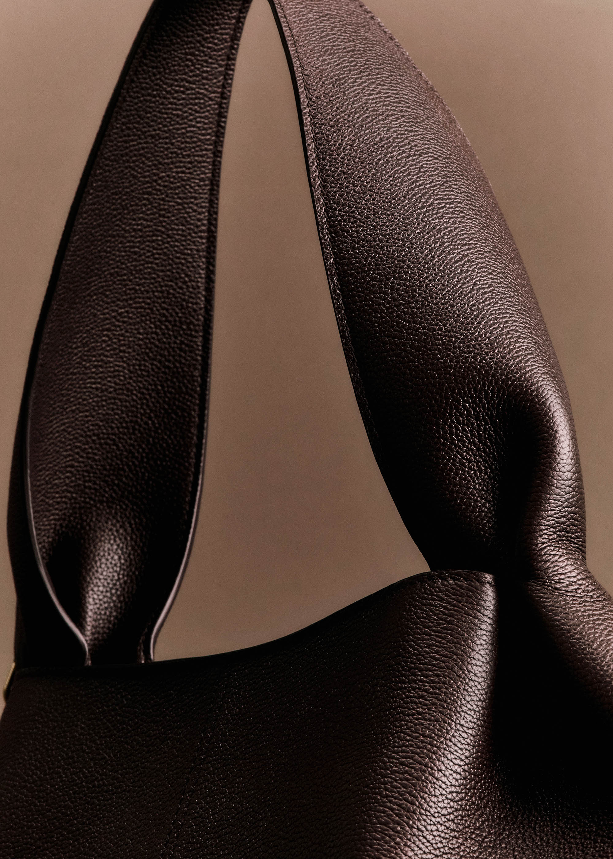 Polene Numero Neuf East West Textured Ebony