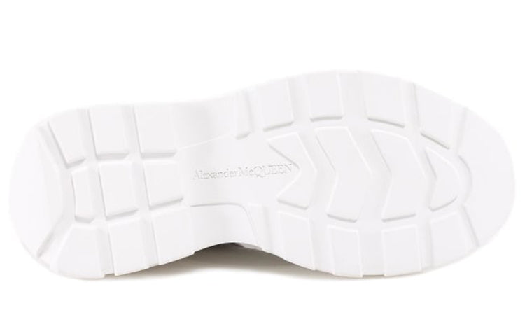 Alexander McQueen Tread Slick High-Top Leather Sneaker Black White