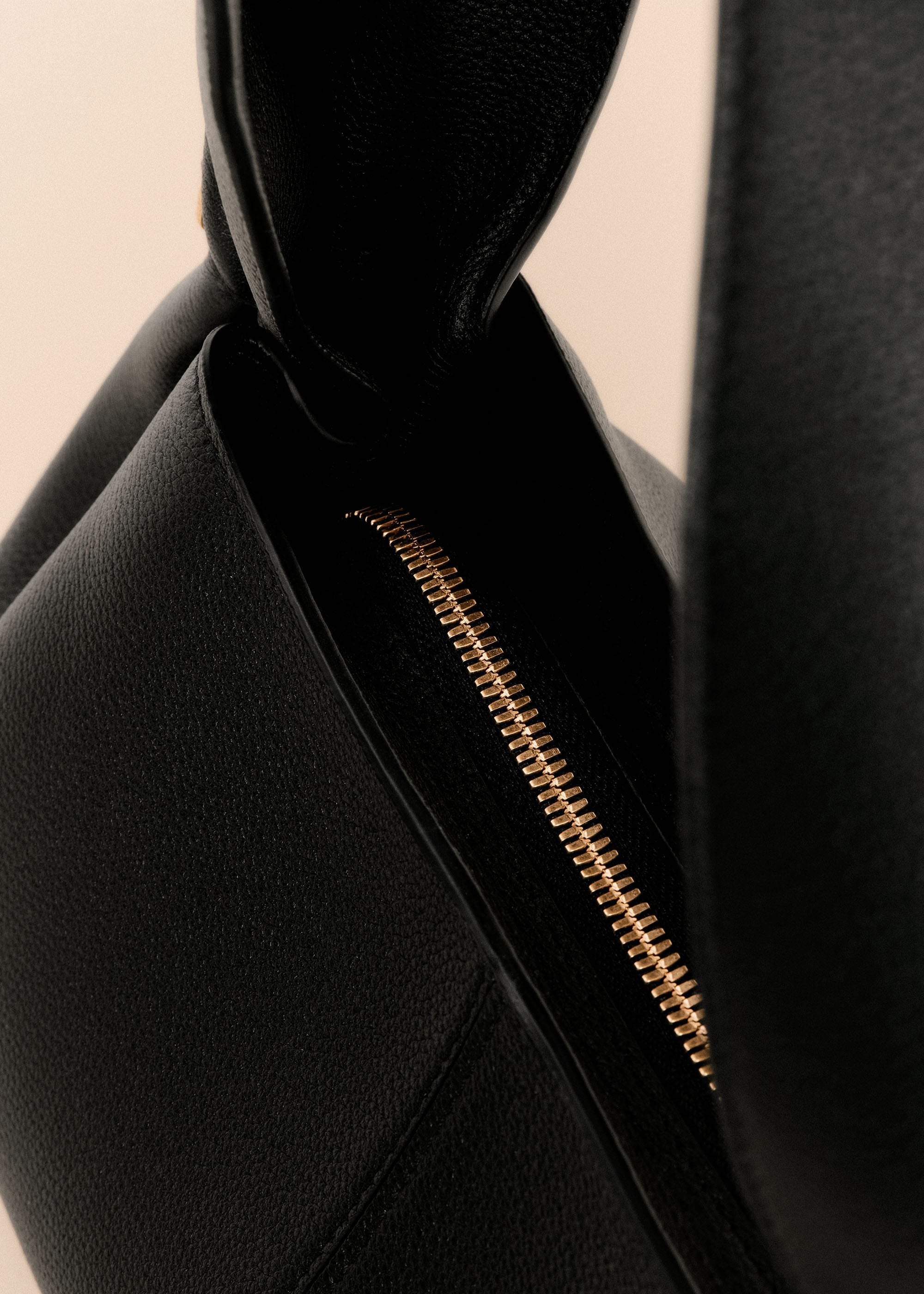 Polene Numero Neuf East West Textured Black