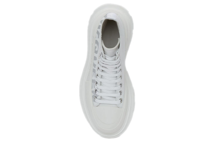 Alexander McQueen Tread Slick Boot Graffiti White Silver (Women's)