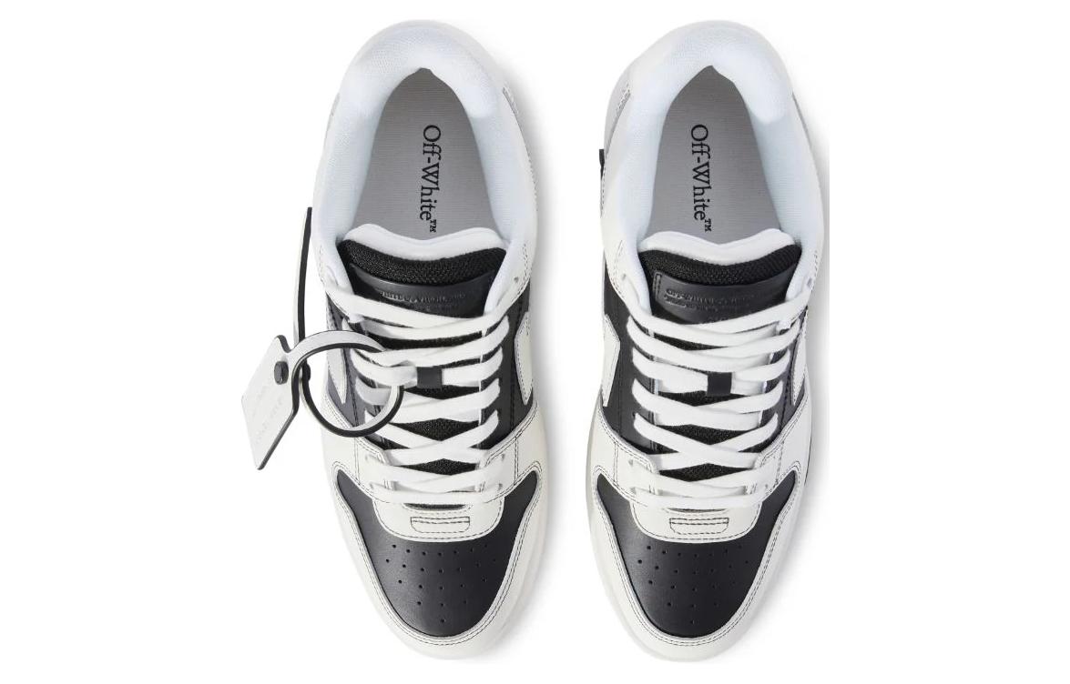 OFF-WHITE Out Of Office OOO Low Tops Black White