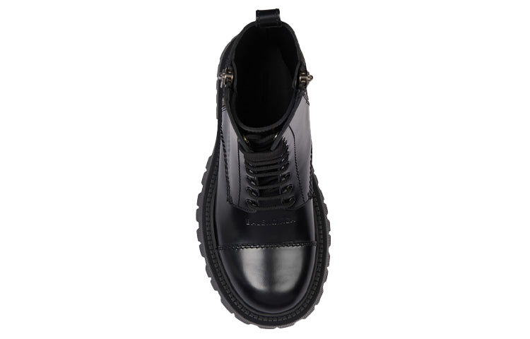 Balenciaga Tractor 20mm Zip Up Boot Black