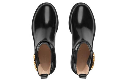 Gucci Logo-Strap Chelsea Boots Black (Women's)
