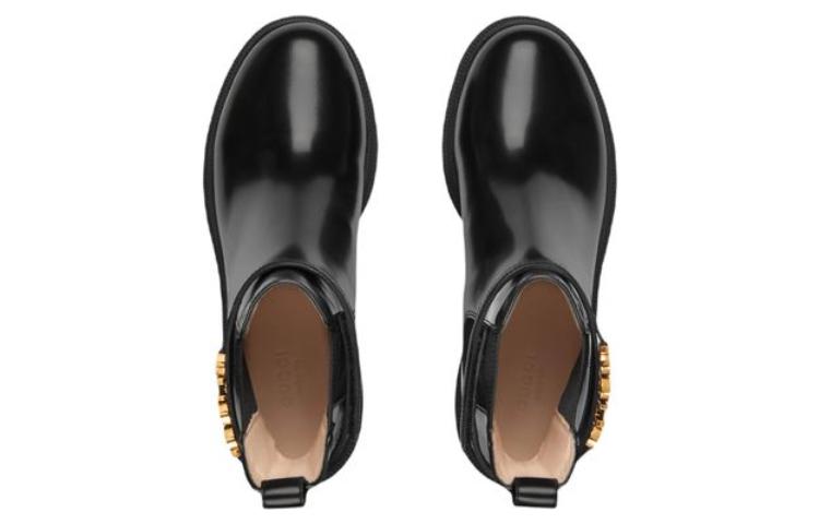 Gucci Logo-Strap Chelsea Boots Black (Women's)