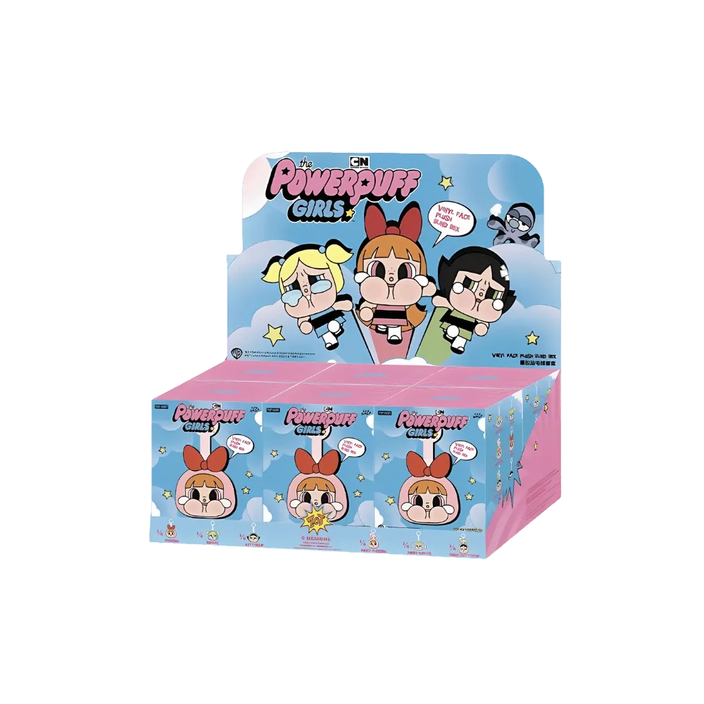 Pop Mart CryBaby x Powerpuff Girls Series Vinyl Face Plush Sealed Case (6 Blind Boxes) Pack of 6