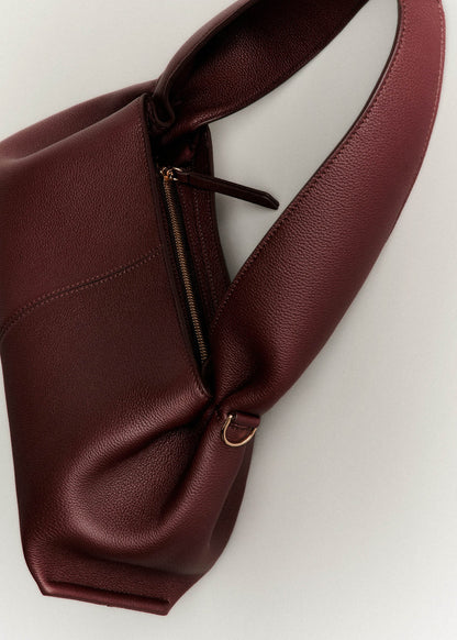 Polene Numero Neuf East West Textured Black Cherry