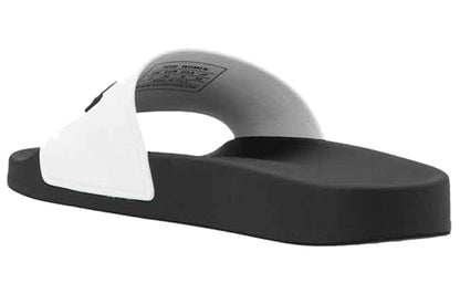 Balenciaga Pool Slides Logo White Black (Women's)