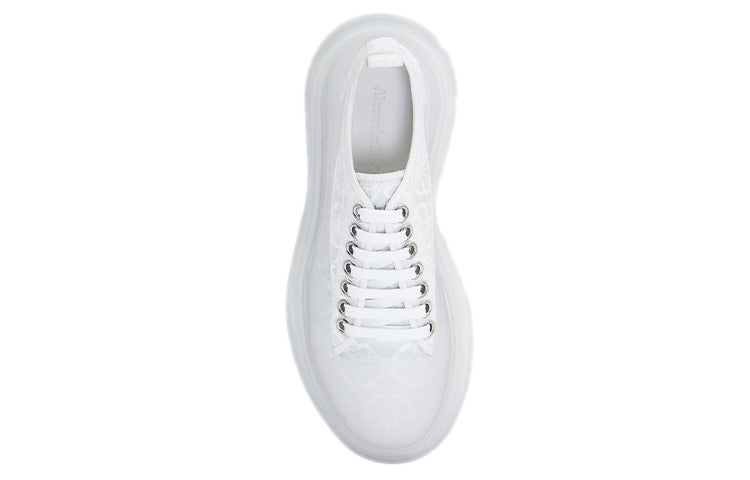 Alexander McQueen Tread Slick Low Lace Up White Transparent (Women's)