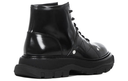 Alexander Mcqueen Leather Ankle Boot Black (Women's)