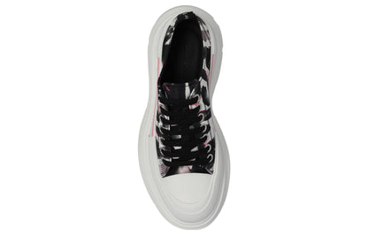 Alexander McQueen Watercolour Graffiti Tread Slick White Black Pink (Women's)