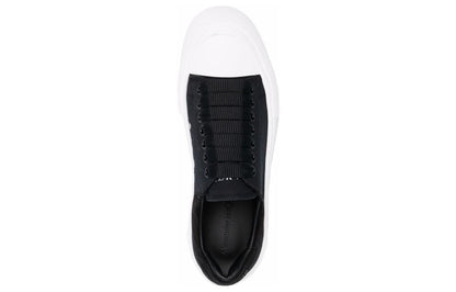 Alexander McQueen Deck Skate Plimsoll Lace-Up Black White