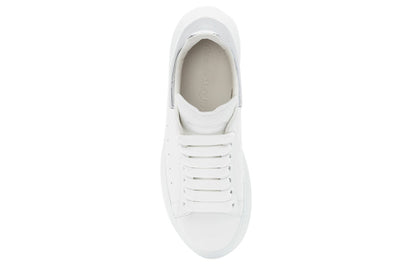 Alexander McQueen Oversized White Silver Croco (Women's)