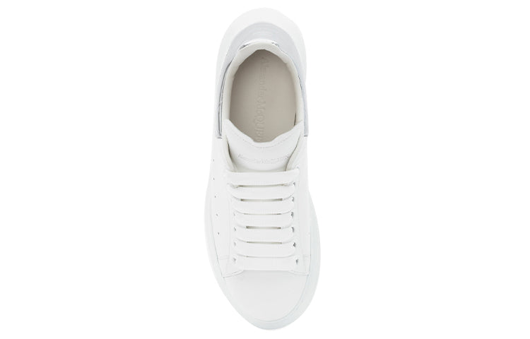 Alexander McQueen Oversized White Silver Croco (Women's)