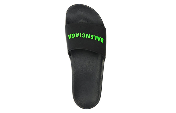 Balenciaga Pool Slide Black Fluo Green